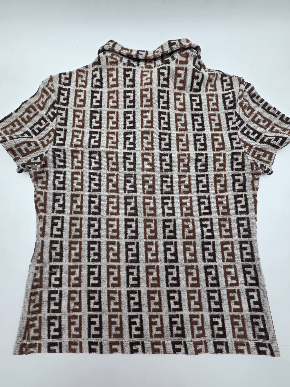 FENDI Zucca polo shirt size:44 Short sleeve shirt brown - Picture 3 of 9